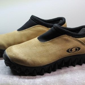 Salomon Contagrip CX Suede 871328 Women's Size 9 Tan Snowclogs Slip-On Shoes